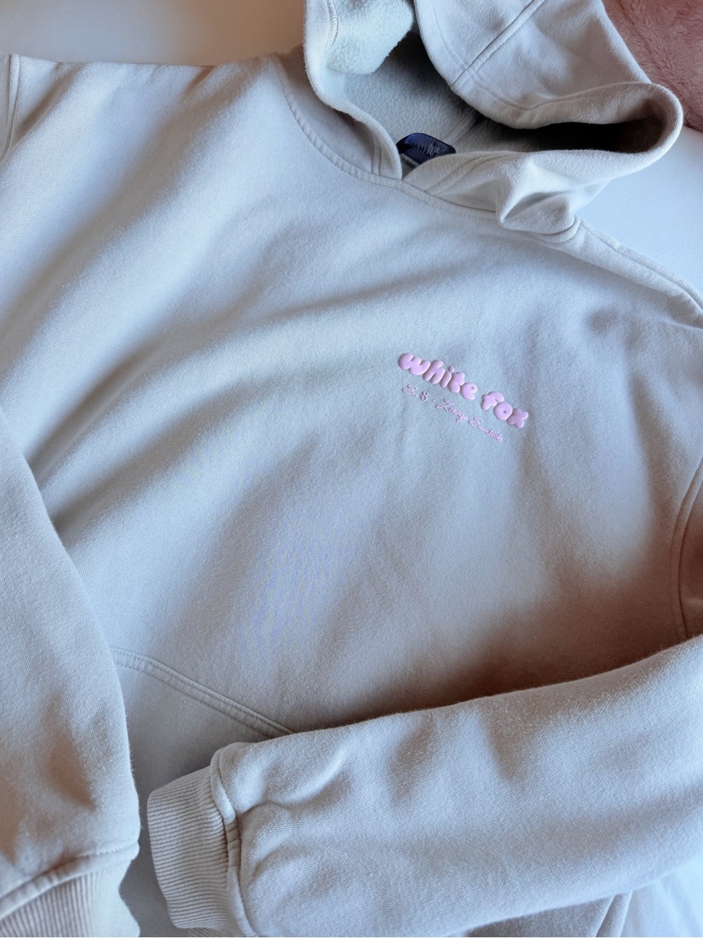 White fox hoodie